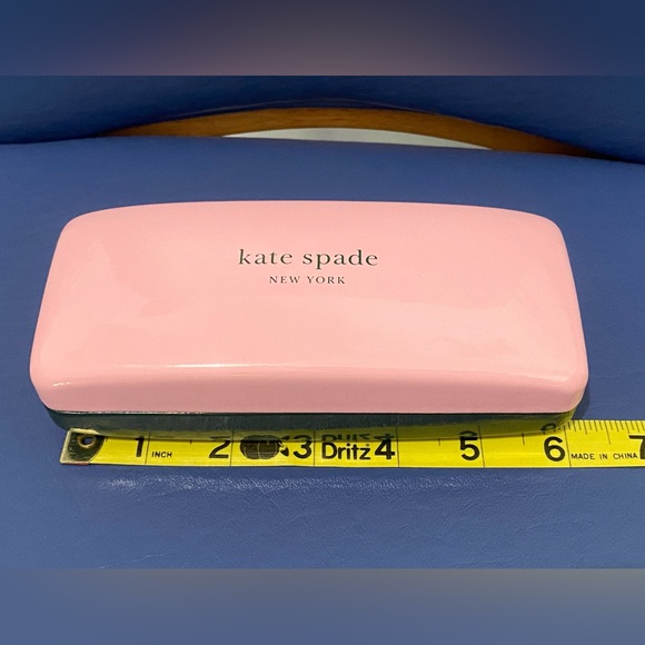 Kate Spade hard-case, clamshell eyewear case, pink and green - Picture 8 of 15
